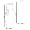 Uniquewise Tall Narrow Vase, Sleek Split Vase, Modern Floor Vase, Decorative Gift, Vase for Interior Design, 24.5 Inch Vase, Set of Black and white - 4 of 4