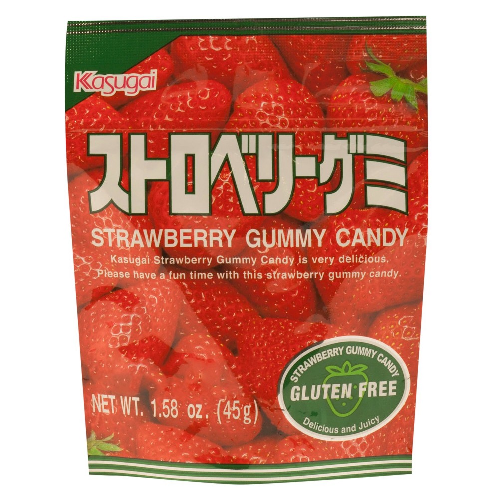 GTIN 011152259901 product image for Kasugai Strawberry Gummy Candy 1.58 oz | upcitemdb.com