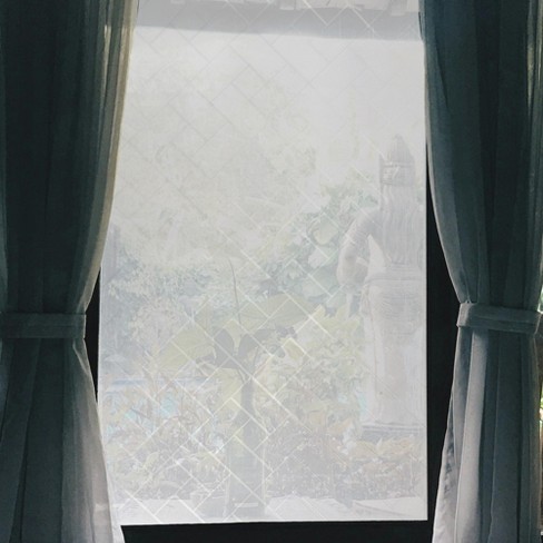 Unique Bargains Diagonal Pattern Window Privacy Film 39.37"L x 17.72"W Clear 1 Pc - image 1 of 4