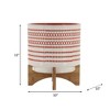 Syemin Planters Ceramic Planter on Stand with Dots, Decorative Plant Pots for Living Room, Garden, Balcony, Home Decor, Red 10"*10"*12" - 4 of 4