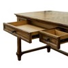 Porter Traditional Wood Writing Desk Brown - Martin Furniture: Elegant Home Office, 54" Width, All-Purpose Drawer - 4 of 4