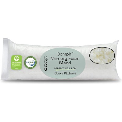 Coop Home Goods Original Memory Foam Pillow Refill, Medium Density- 1/2LB - Extra Oomph - GREENGUARD Gold and CertiPUR-US certified