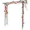VINGLI Garden Arbor, Arch Archway for Wedding Ceremony Party, Steel Garden Trellis for Plant Climbing, Backyard, Lawn - 4 of 4