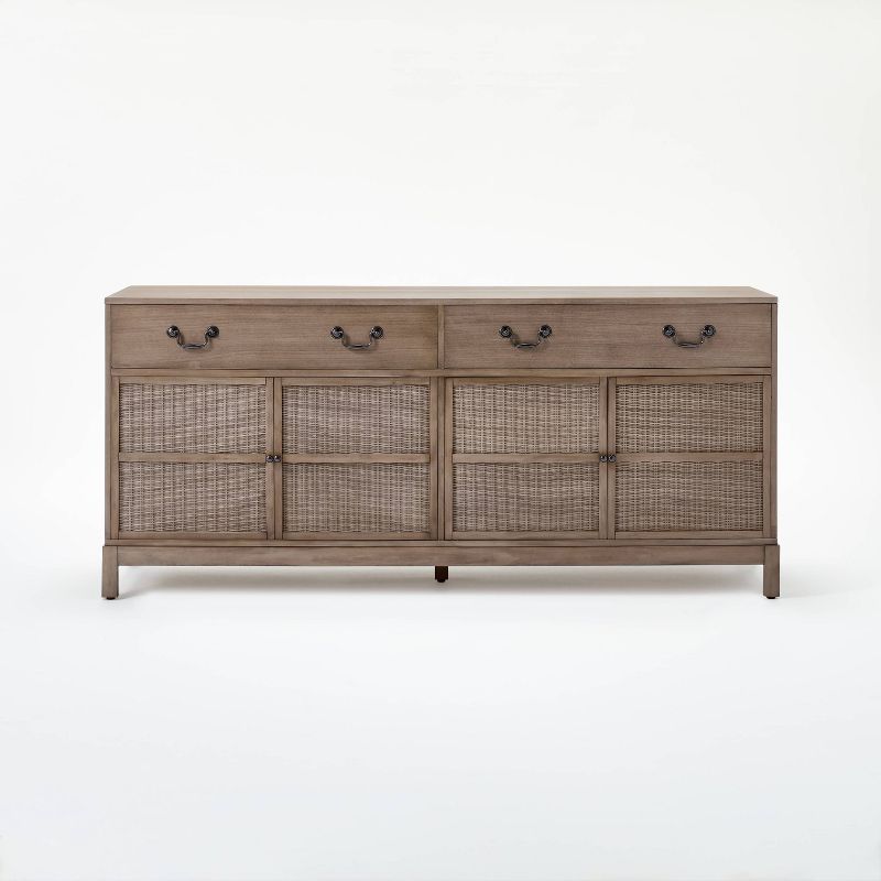 Brandeis Woven TV Stand for TVs up to 60&#34; Brown - Threshold&#8482; designed with Studio McGee, 3 of 12