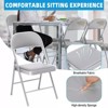SUGIFT 6 Pack Padded Folding Chairs with Steel Frame, Portable Metal Folding Chairs for Office, Kitchen, Dining, and Events, Supports 330 lbs - 2 of 4