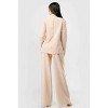 Slickblue Women's Semi Formal Blazer and Wide Leg Pants Set, Loose Fit Stretch Woven, Taupe, Size S - 2 of 4