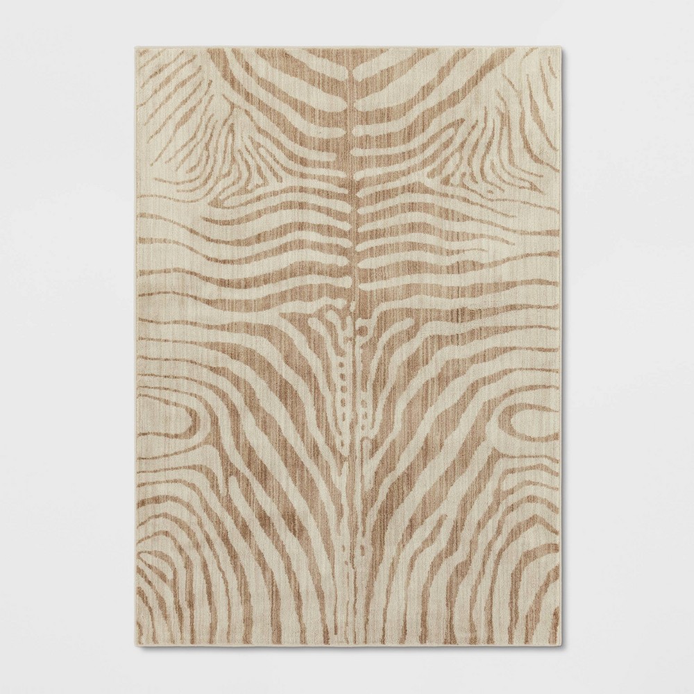 5'x7' Zebra Stripe Woven Area Rug Cream - Opalhouse™