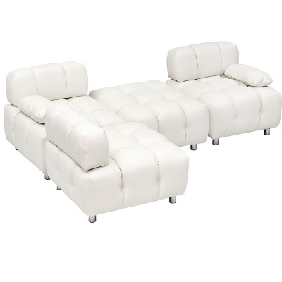 VYNXARIA 90.60-inch technology cloth beige sofa, waterproof, stain and cat scratch resistant