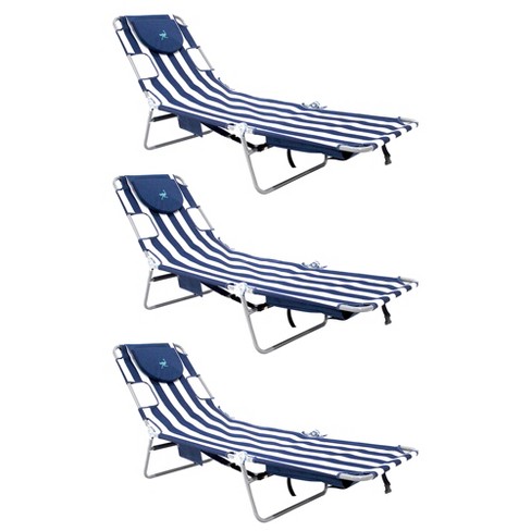 Ostrich chaise lounge blue deals and white striped