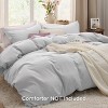 Duvet Cover Set 3pcs Prewashed Fabric Queen Size Bright White - Bedsure - 2 of 4