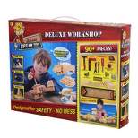 Insten 90 Pieces Wood Workbench Tool Playset with 8 Project Ideas, Pretend Construction & Building Toys for Kids