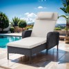 POCASSY Outdoor Chaise Lounge Chair Patio Recliner with Cushion, Adjustable Backrest Outdoor Recliner with All Weather Wicker and Olefin Cushion Cover - 3 of 4