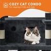 Large Cat Tree for Big Cats, Multi-Level Cat Tower for Indoor Cats, Scratching Post,Condo,Platforms,Cat Tunnel,Hammock,Feeding Station,Pet Play House - 4 of 4