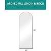 Muselady Arched Black Floor Mirror,Black Aluminum Frame Finish Large Arch-Crowned Top Rectangle Full Length Floor Mirror with Stand-The Pop Home - 4 of 4
