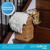 BIRDROCK HOME Stair Basket for Staircases – Wicker Woven Storage Bin with Handles – Large Rectangular Organizer Basket for Clutter, Natural Brown - 4 of 4