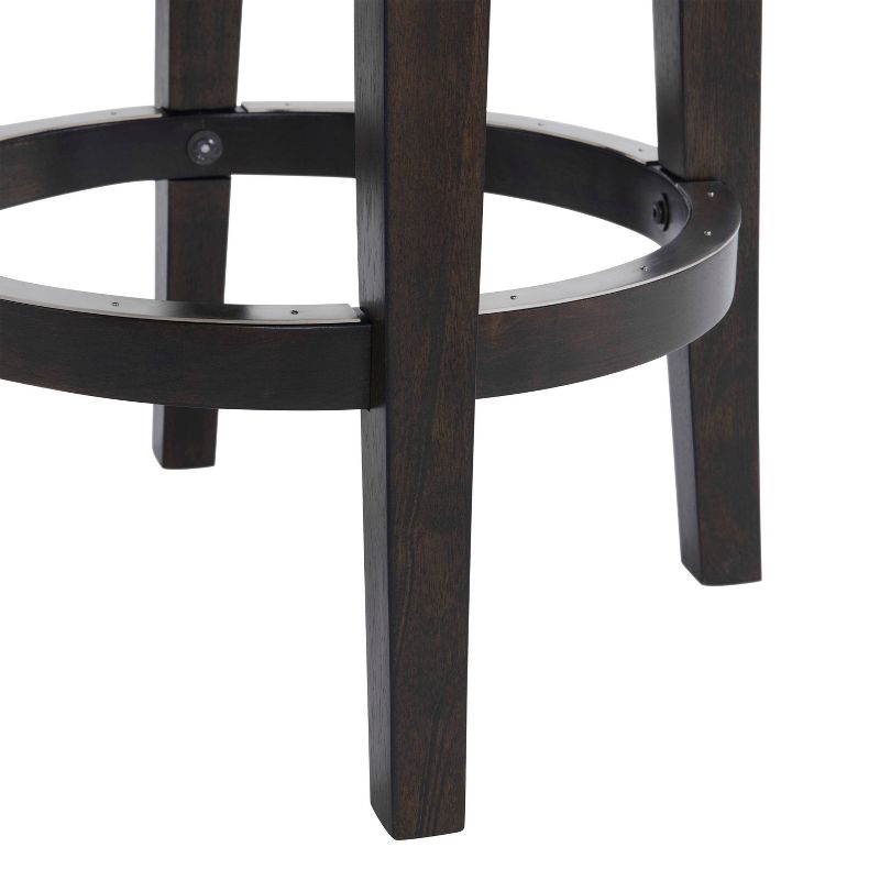 Set of 2 Clara Swivel Counter Height Barstools Dark Brown - Alaterre Furniture, 5 of 8