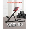 VEVOR Roman Chair Hyperextension Bench, 300 lbs Adjustable Extension Machine, Multi-Function Exercise Equipment for Glute, Hamstring, Black - 4 of 4