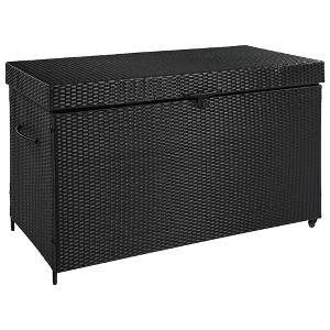 XINGHANZHENXUAN 200 Gallon Wicker Deck Box with Wheels, All-Weather Outdoor Storage Box for Patio Furniture, Pool Storage and Garden Tools - 1 of 4