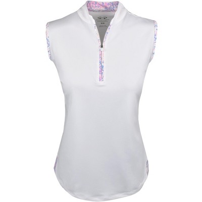 Snake Eyes Golf Ladies 1/4 Zip Sleeveless Mock Polo