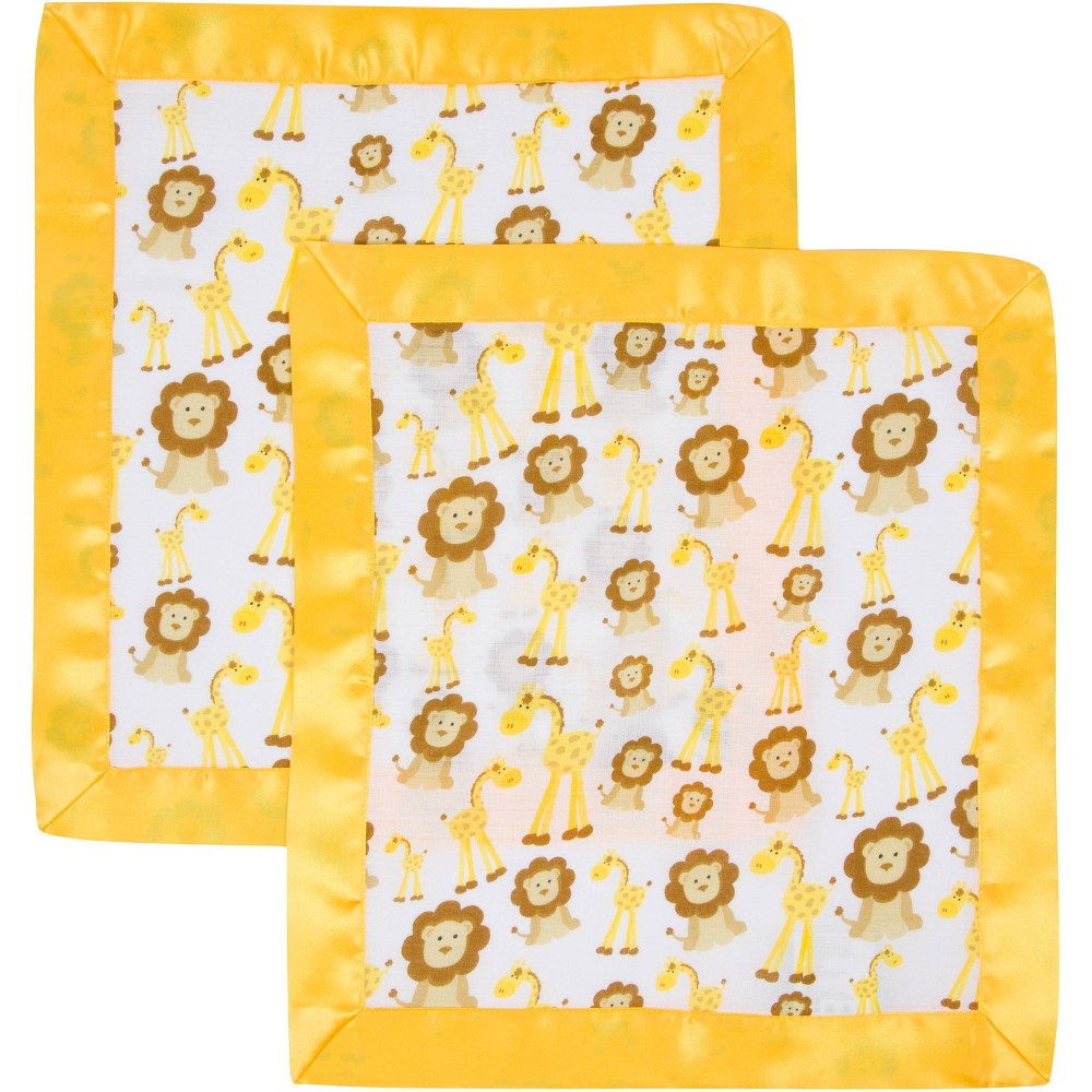 Photos - Duvet MiracleWare Muslin Security Blanket - Giraffe & Lions 2pk