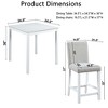 FONTOI Contemporary Counter Height Dining Set with Square Wooden Table and Upholstered Chairs for Stylish Home Dining Areas, Gray, 34.5"*34.5"*36" - 4 of 4