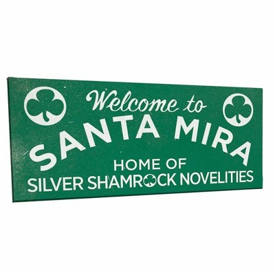 Trick Or Treat Studios Halloween III Season of the Witch Santa Mira Replica Wood Sign