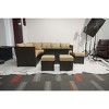 Cesicia 7-Piece Dark Blue Sofa Set, Garden Patio Wicker Sectional Sofa Set with Coffee Table Fit for Both Indoor And Outdoor - 2 of 4
