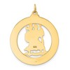 Black Bow Jewelry Men's 14k Yellow Gold Saint Christopher Medal Pendant - 3 of 4