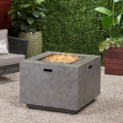 VYNXARIA Square Iron Fire Pit,50000 BTU for Ultimate Warmth and Style in Your Outdoor Space