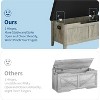 Storage Bench, 39.4” Wooden Chest Storage Box with 2 Safety Hinges, Entryway Benches with Flip-Top - 2 of 4