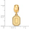 Black Bow Jewelry 14k Yellow Gold Plated Sterling Silver Ohio State Buckeyes NCAA Bead Charm - 2 of 3