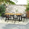 Christopher Knight Home Marley 7 Pieces Patio Modern Acacia Wood and Polypropylene Dining Set, Teak/Black - image 2 of 4