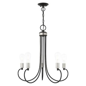 Livex Lighting Bari 5 - Light Chandelier in  Black - 1 of 1