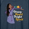 Women's - Disney - Strong Heart Bright Spirit Lightweight French Terry Wide Neck Long Sleeve Shirt - 2 of 4