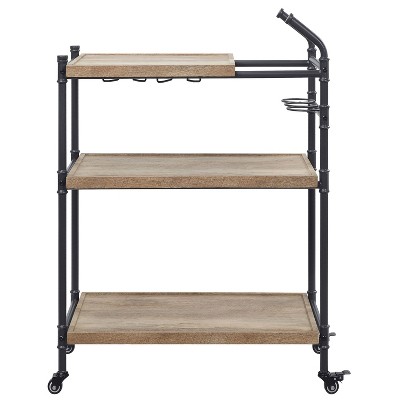 NicBex 1 Drawer Rolling Kitchen Island Cart with 2 Open Shelves,Kitchen Island on Wheels with Storage,Island Table for Kitchen