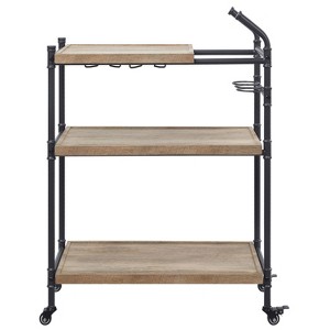 NicBex 1 Drawer Rolling Kitchen Island Cart with 2 Open Shelves,Kitchen Island on Wheels with Storage,Island Table for Kitchen - 1 of 4