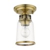 Livex Lighting Lawrenceville 1 - Light Flush Mount in  Antique Brass - 2 of 2