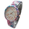 Olivia Pratt Big Dial Easy Reader Watch Floral Elastic Stretch Band Wristwatch Women Watch - 2 of 3