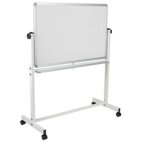 Magnetic Whiteboard Easel Black, Portable Dry Erase Board Height