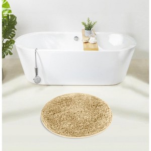Haven Collection Bathroom Rug 100% Polyester Tufted Bath Mat, Non-Slip TP Rubber Backing, Machine Washable Bath Rug - 1 of 2