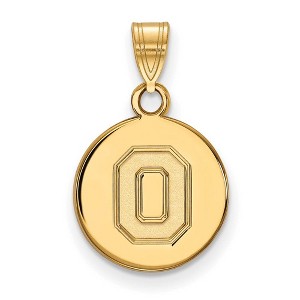 Black Bow Jewelry 14k Yellow Gold Ohio State Buckeyes NCAA Small Pendant - 1 of 3
