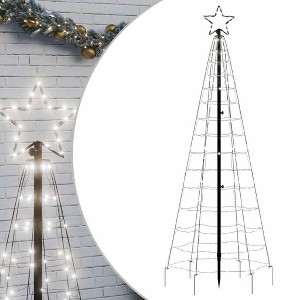 vidaXL LED Christmas Tree Cool White Copper, Iron 70.9 in height - 1 of 4