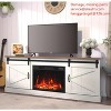 ALAULM Fireplace TV Stand for up to 75" TV, Farmhouse Entertainment Center for Living Room w/Storage Shelves, Remote Control, White - 4 of 4