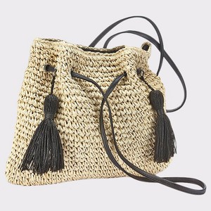 Women's Tassel Raffia Handbag - LASCANA - 1 of 4
