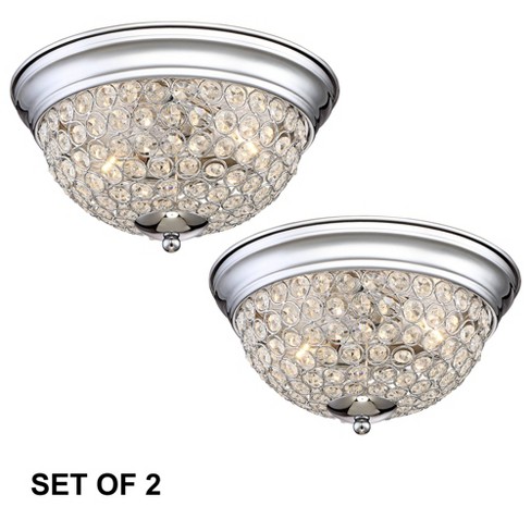 Possini Euro Design Modern Ceiling Light Flush Mount Fixtures Set