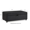 NicBex Storage Bench Ottoman with Storage Modular Sectional Ottoman with Wheels for Bedroom and Entryway, Dark Gray - image 4 of 4