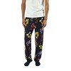 Five Nights At Freddy's Neon Character Heads Men's Black Sleep Pajama Pants - 2 of 3