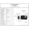 Urban Ambiance Luxury Traditional Bath Light 7.625''H x 13.875''W,  Midnight Black Finish,  Esperance Collection, UHP4155 - 3 of 4