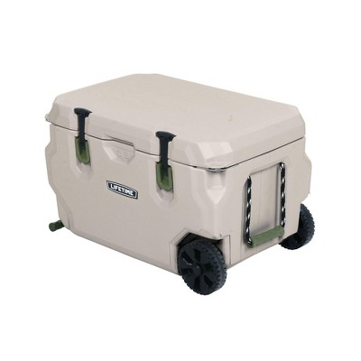 Black 65 Quart Bear Resistant Wheeled Cooler with Hardsided Exterior