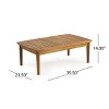 NicBex Outdoor Dining Table Set Acacia Wood Coffee Table with Upholstered Loveseat,Patio Furniture Set for Garden, Backyard, Porch - 4 of 4